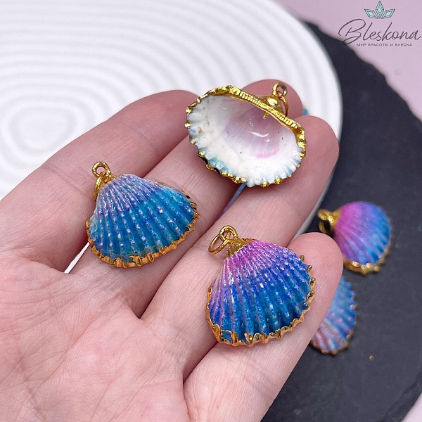 (20-22)*(24-26), Цвет золото, Подвеска Ракушка микс