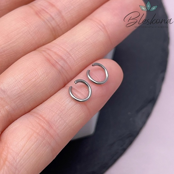 7*1 мм Цвет серебро, Колечки разъемные уп. 1 гр