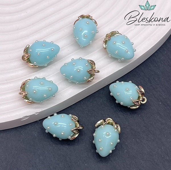 18,5*12 мм Цвет золото, Подвеска клубничка тиффани