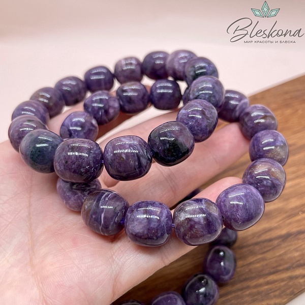 Чароит бочата №1 13*13,5 мм сет 19 см