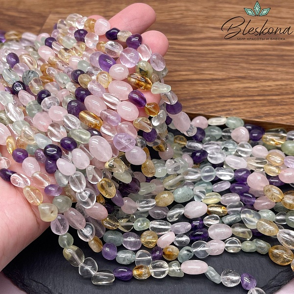 Микс кварцев галтовка №3 (6-10)*(6-8) мм