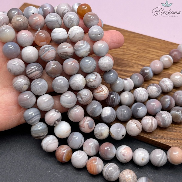 Агат Ботсвана розовый 12мм