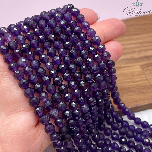 Аметист огранка №1 6 мм