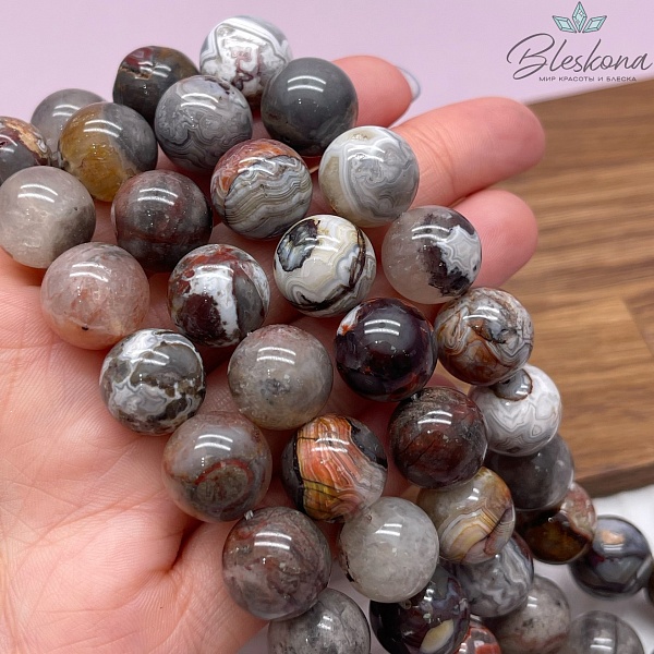 Агат  Crazy lace 14 мм