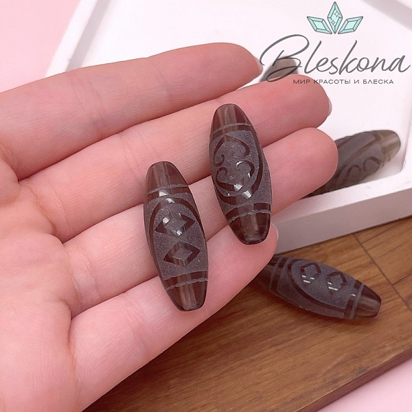 Бусина Дзи Сердце 30*11 мм