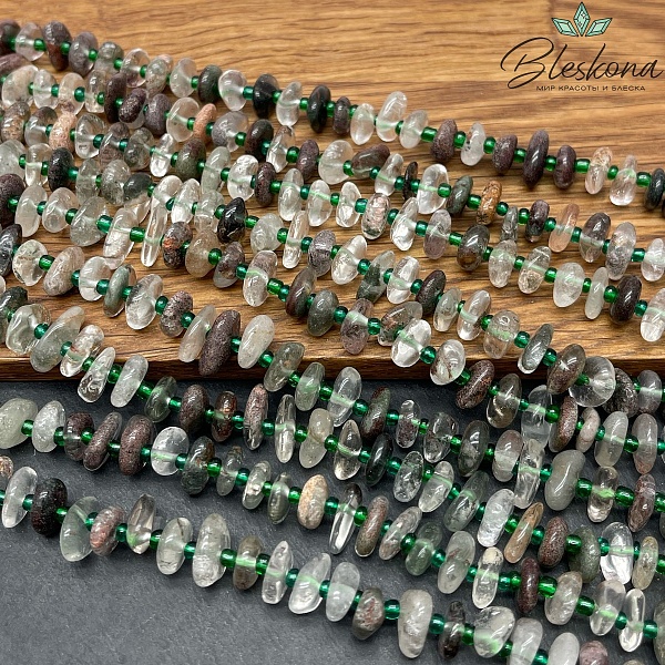 Агат Моховой сколы шлифованные (2-4)*(8-11) мм