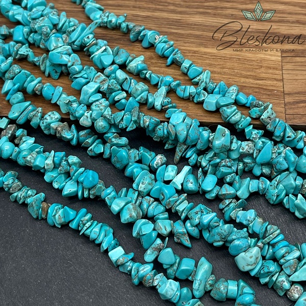 Крошка Бирюза имитация (говлит) ширина ~ 7-9мм