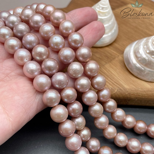 Жемчуг шар фиолетовый на увеличение 9-11 мм