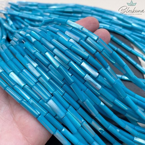 Перламутр ярко-голубой трубочки 13*4 мм 