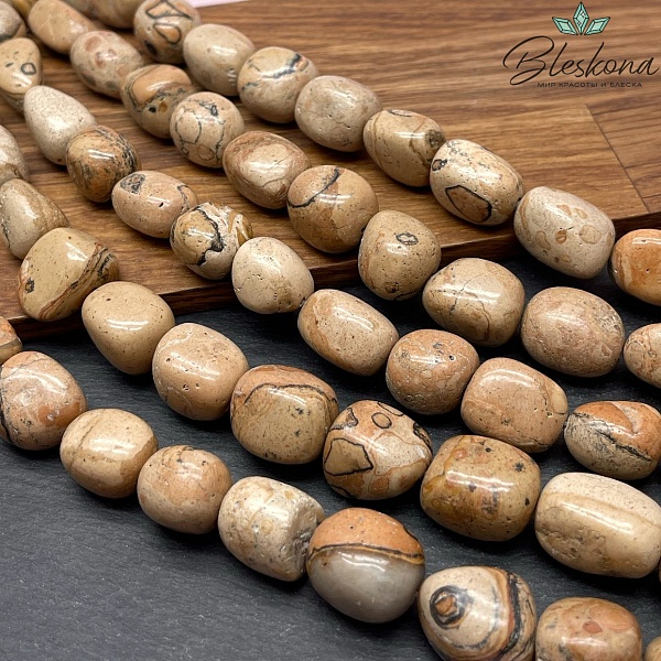 Яшма пейзажная галтовка фриформ (18-22)*(13-18) мм