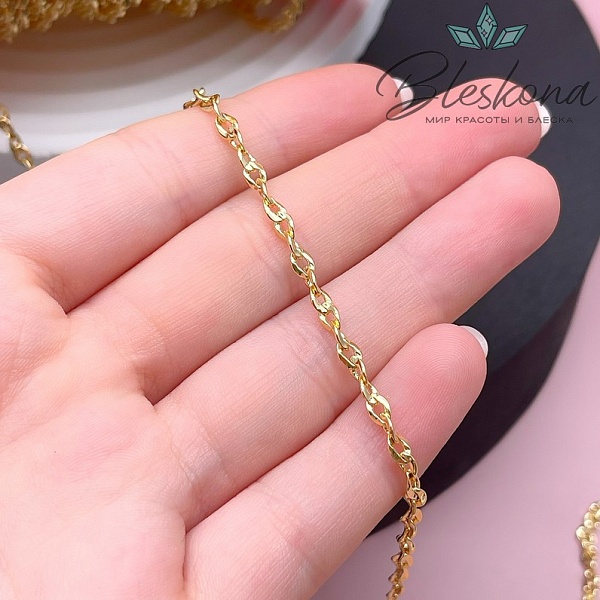 Цепь №57-1 цвет золото 3*4,4 мм
