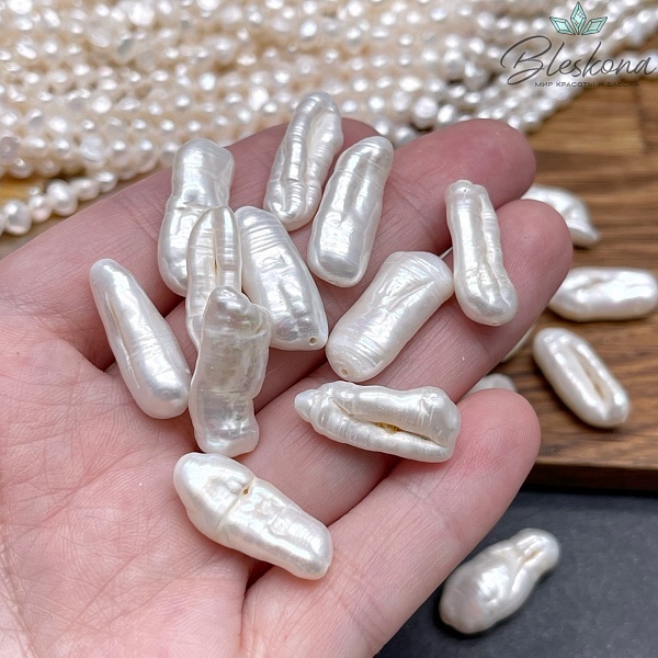 Жемчуг Бива белый штучно 20-22 мм