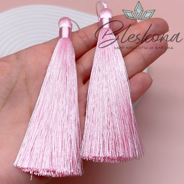 Кисть вискозный шелк Розовая 10*1 см