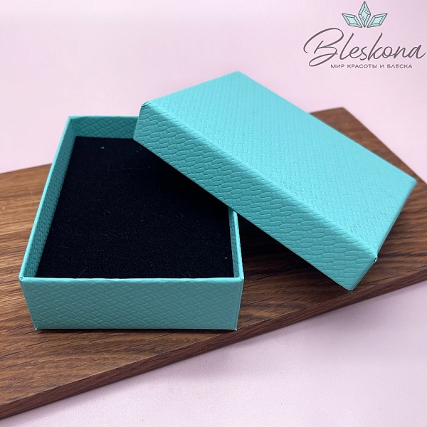 Коробка Бирюзовая черная подложка 9*7*3 см