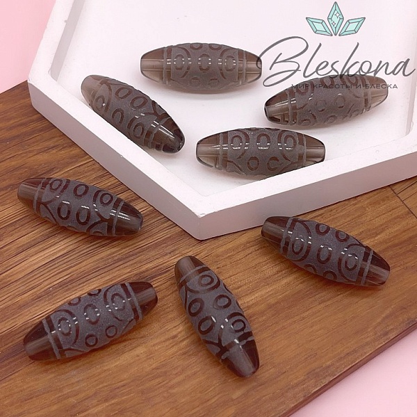 Бусина Дзи 15 глаз 30*11 мм