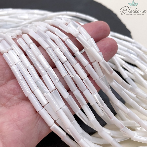 10*4 мм Перламутр белый трубочки  