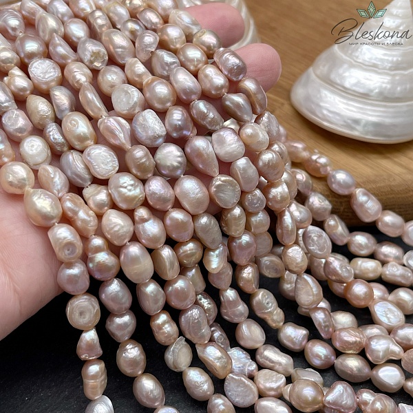 Жемчуг барочный рис микс 7,5-8 мм 