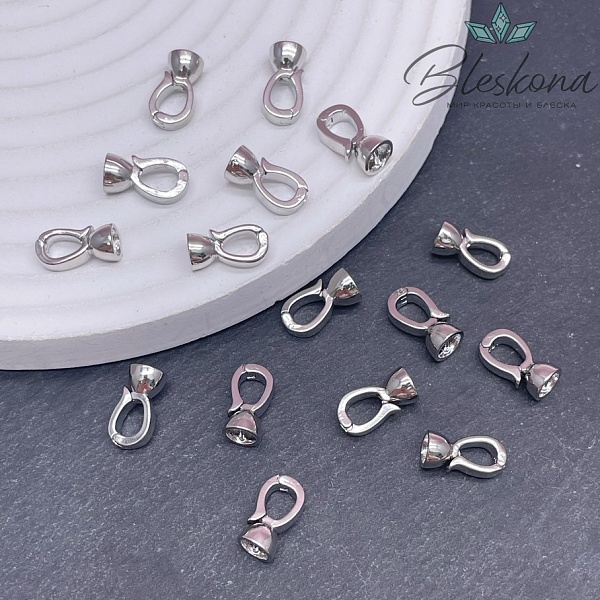 12*6 мм Цвет серебро, Замок концевик 