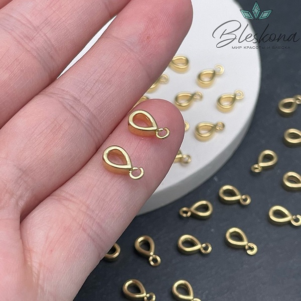9*2,5 мм Цвет золото, Бейл капля разъемное кольцо Люкс