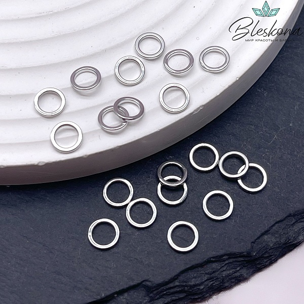 6*1 мм Цвет серебро, Подвеска кольцо уп. 10 шт 