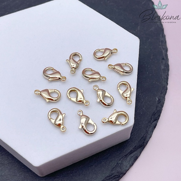 12 мм Цвет золото, Замок округлый 