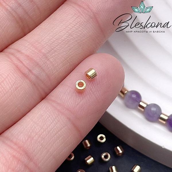 2,5*2 мм Цвет золото, Бусина-Разделитель уп. 10 шт.