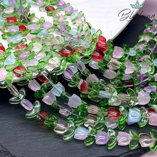 15*13 мм Бусина тюльпан микс