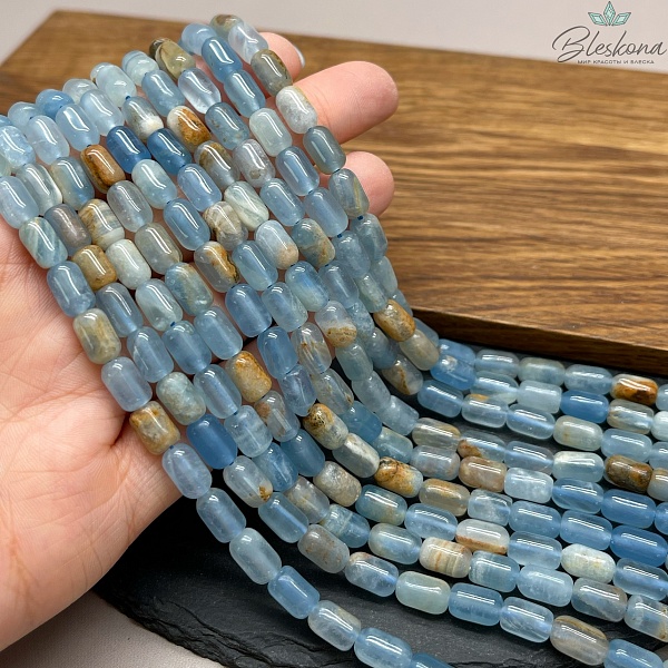 Кальцит голубой бочата 6*9 мм