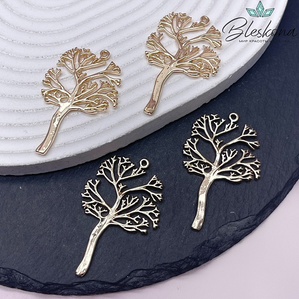 45*28,5 мм Цвет золото, Подвеска дерево счастья 