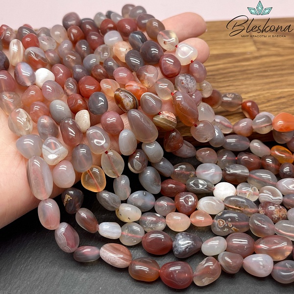 Агат галтовка №1 (10-15)*(8-9) мм 