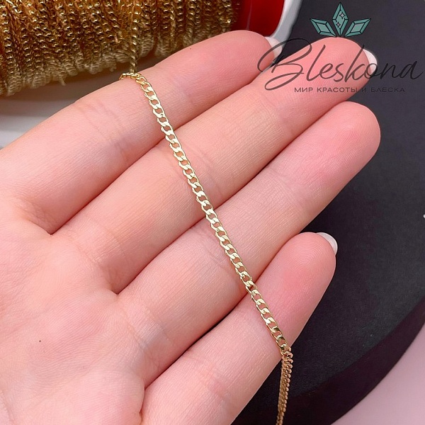 Цепь №143-1 цвет золото 2,7*2 мм