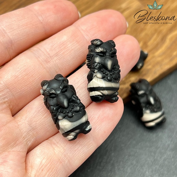 24*15 мм Резная бусина Птица Гаруда из Агата 