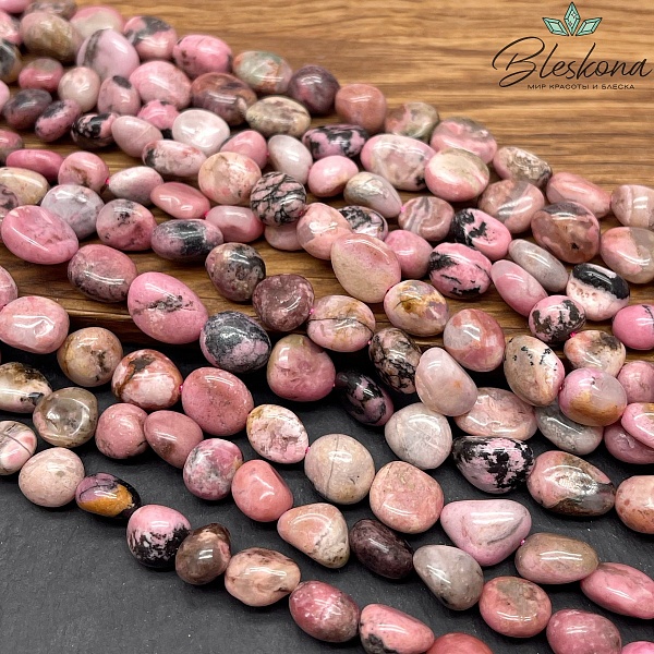 Родонит черно- розовый галтовка (6-10)*(6-8) мм