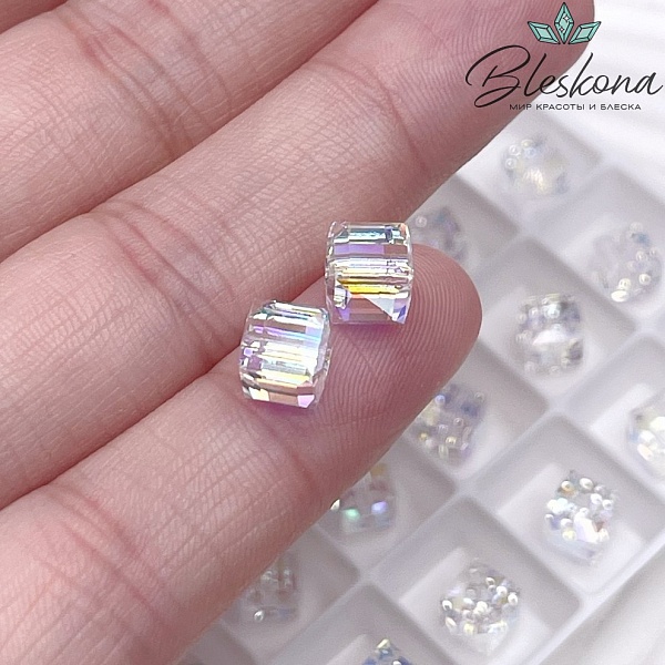5601 Cube Bead 6мм Crystal Aurore Boreale (ABB)