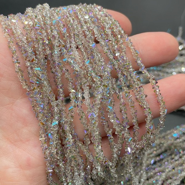 2,5 мм, Стекло Lux, треугольник, песочный с переливом