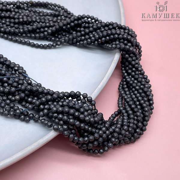 Шунгит микроогранка 3 мм УЦЕНКА