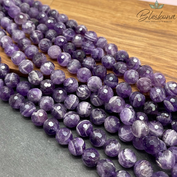 Аметист круглая огранка 10 мм №3