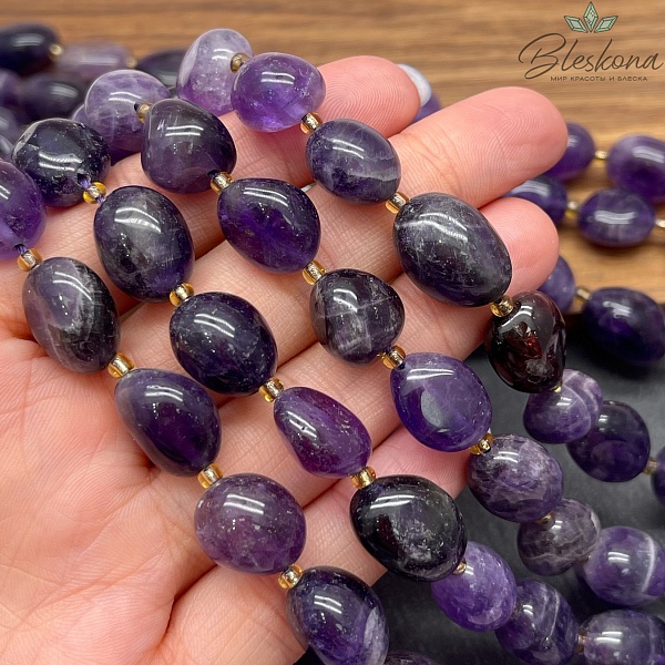 Аметист галтовка (13,5-14)*(12-13) мм