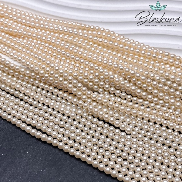 Жемчуг Майорка цвет карамельный 3 мм