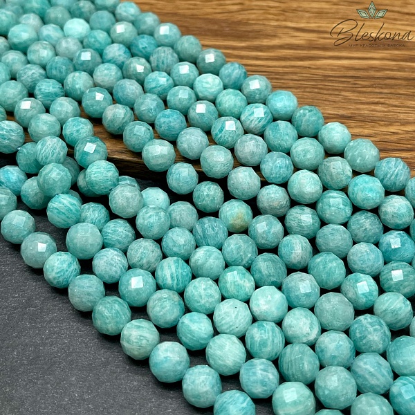 Амазонит алмазная огранка 9,5 мм