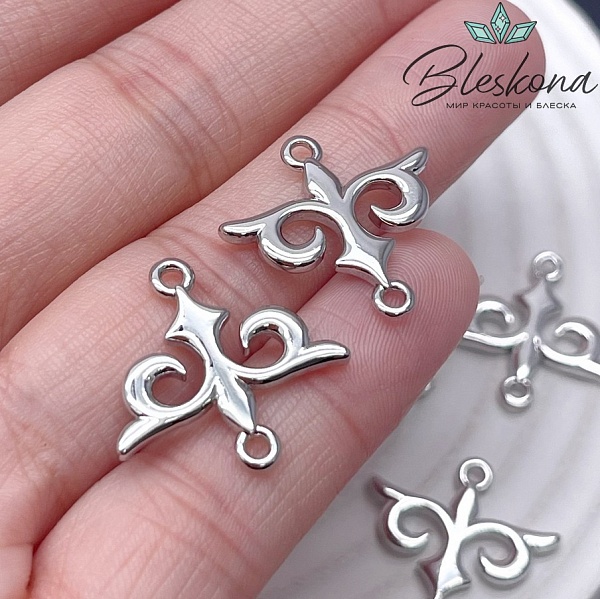 20*21 мм Цвет серебро, Коннектор Этно №5 