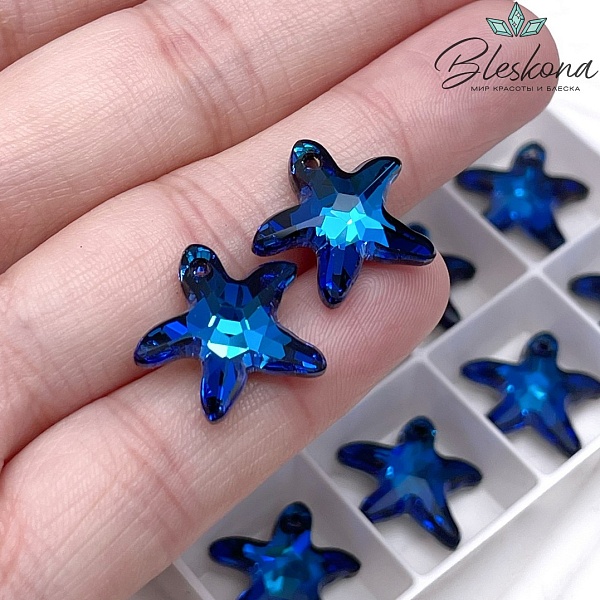 6721 Starfish Pendant 16 mm Crystal Bermuda Blue P