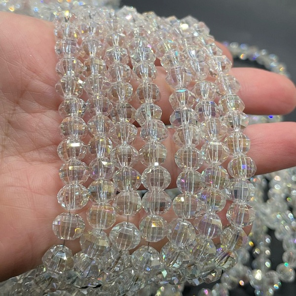 6*7,5 мм Стекло Lux, рондель прямоуг.огр., цвет AB