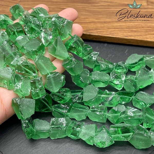 Кварц Аквакварц куски зеленый (15-18)*(10-17) мм
