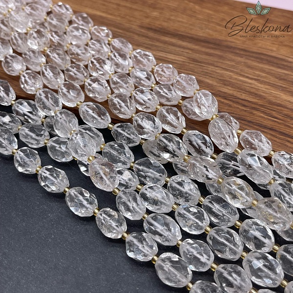 Горный хрусталь овал огранка  13*10 мм