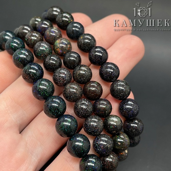 Опал черный сет №1 8мм