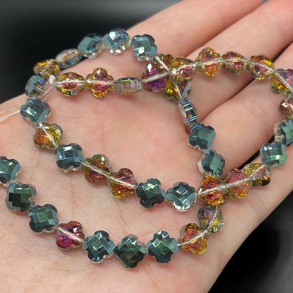 8 мм, Стекло Lux, клевер, цвет хамелеон