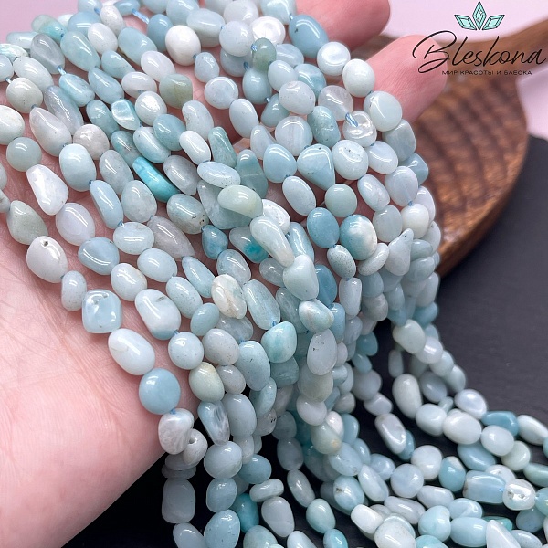 Амазонит галтовка №2 6-8 мм