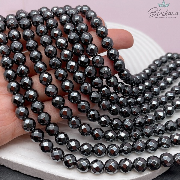 8мм Гематин имитация, огранка