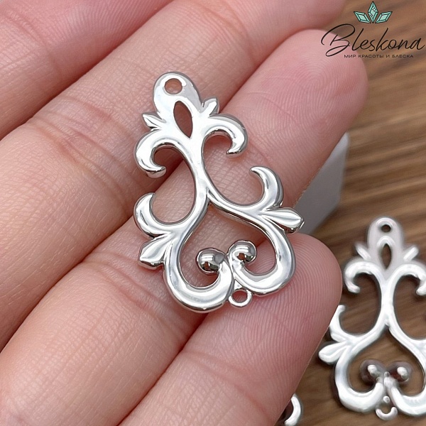 30,5*19,5 мм Цвет серебро, Коннектор Этно №13